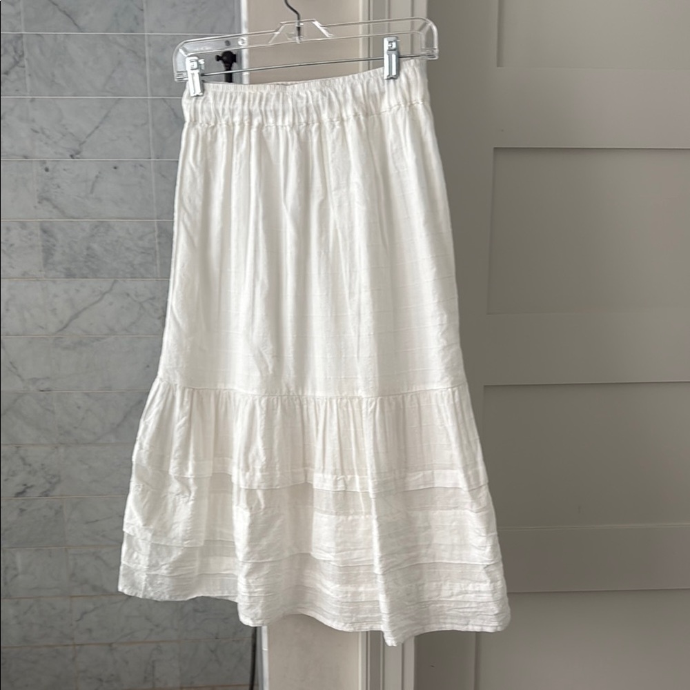 Madewell white cotton skirt